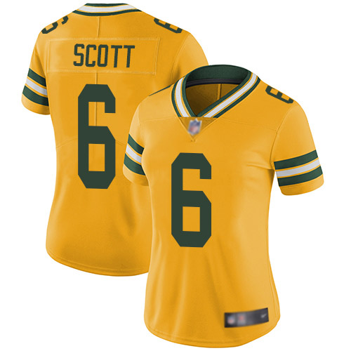 Nike Packers #6 JK Scott Yellow Women's Stitched NFL Limited Rush Jersey