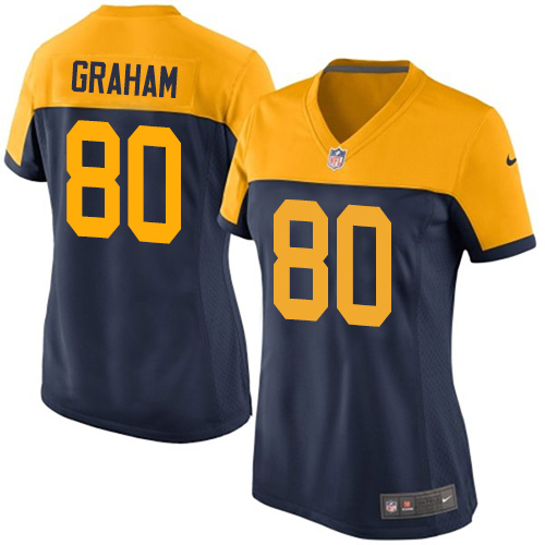 Nike Packers #80 Jimmy Graham Navy Blue Alternate Women's Stitched NFL New Limited Jersey