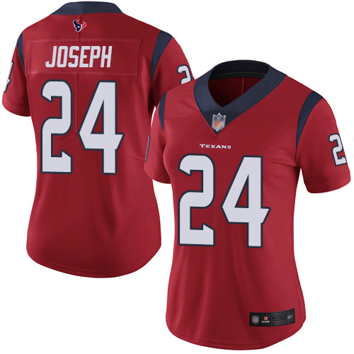 Nike Texans #24 Johnathan Joseph Red Alternate Women's Stitched NFL Vapor Untouchable Limited Jersey