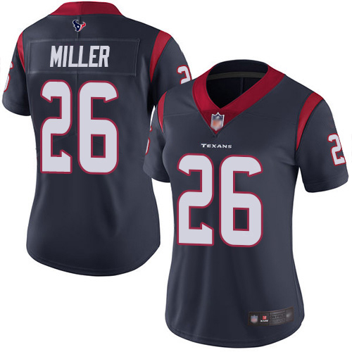 Nike Texans #26 Lamar Miller Navy Blue Team Color Women's Stitched NFL Vapor Untouchable Limited Jersey