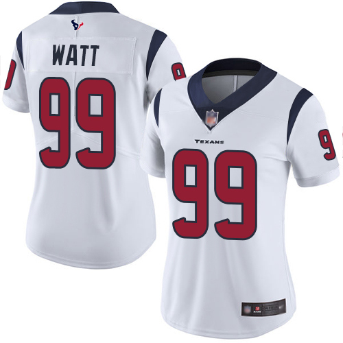 Nike Texans #99 J.J. Watt White Women's Stitched NFL Vapor Untouchable Limited Jersey
