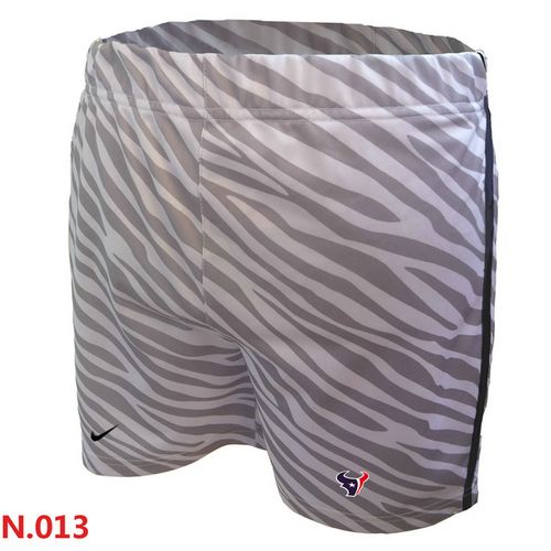 Women's Nike NFL Houston Texans Embroidered Team Logo Zebra Stripes Shorts
