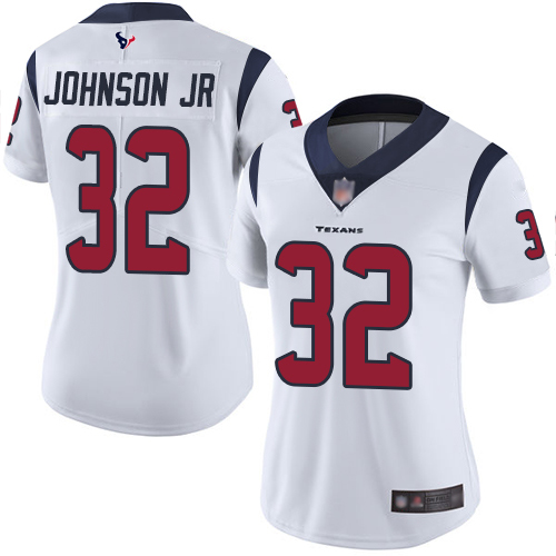Nike Texans #32 Lonnie Johnson Jr. White Women's Stitched NFL Vapor Untouchable Limited Jersey