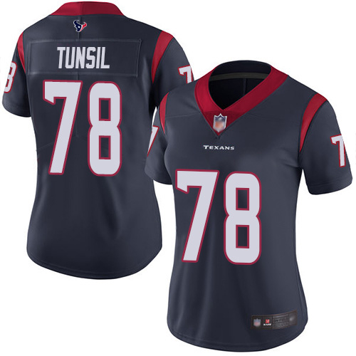 Nike Texans #78 Laremy Tunsil Navy Blue Team Color Women's Stitched NFL Vapor Untouchable Limited Jersey