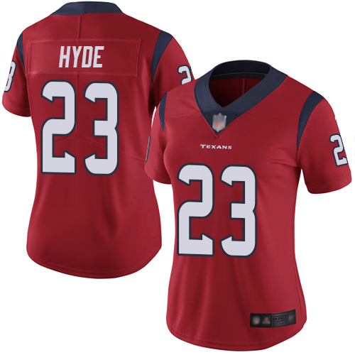 Nike Texans #23 Carlos Hyde Red Alternate Women's Stitched NFL Vapor Untouchable Limited Jersey