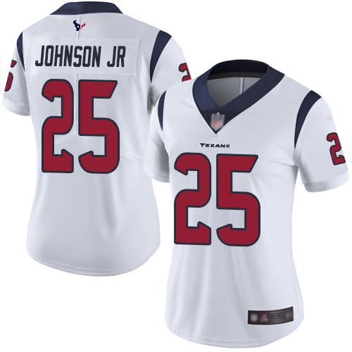 Nike Texans #25 Duke Johnson Jr White Women's Stitched NFL Vapor Untouchable Limited Jersey