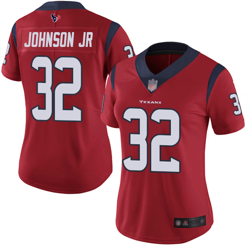 Nike Texans #32 Lonnie Johnson Jr. Red Alternate Women's Stitched NFL Vapor Untouchable Limited Jersey