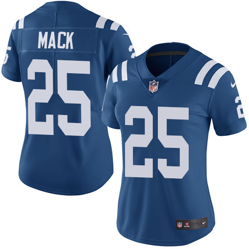 Nike Colts #25 Marlon Mack Royal Blue Team Color Women's Stitched NFL Vapor Untouchable Limited Jersey