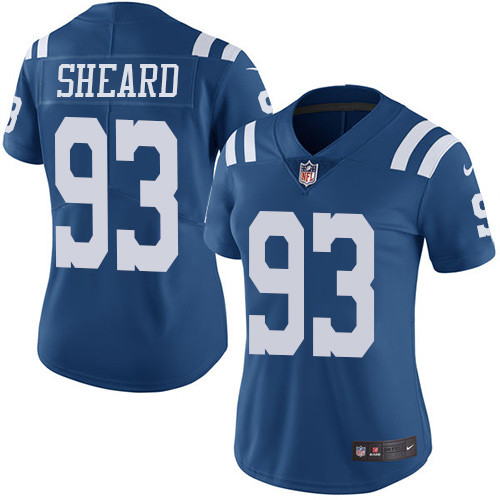 Nike Colts #93 Jabaal Sheard Royal Blue Women's Stitched NFL Limited Rush Jersey