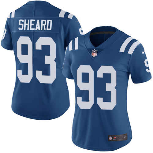 Nike Colts #93 Jabaal Sheard Royal Blue Team Color Women's Stitched NFL Vapor Untouchable Limited Jersey