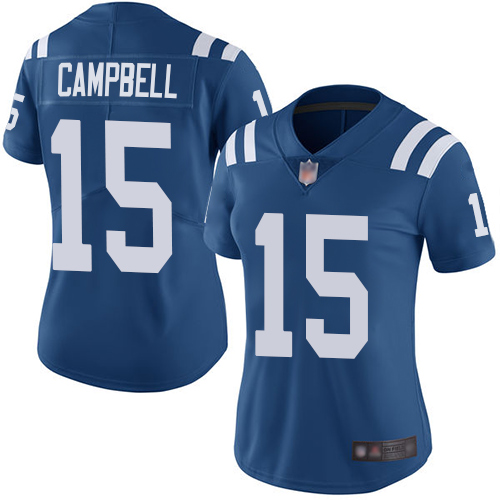 Nike Colts #15 Parris Campbell Royal Blue Team Color Women's Stitched NFL Vapor Untouchable Limited Jersey