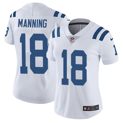 Nike Colts #18 Peyton Manning White Women's Stitched NFL Vapor Untouchable Limited Jersey