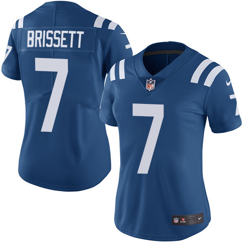 Nike Colts #7 Jacoby Brissett Royal Blue Team Color Women's Stitched NFL Vapor Untouchable Limited Jersey
