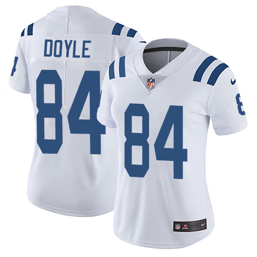Nike Colts #84 Jack Doyle White Women's Stitched NFL Vapor Untouchable Limited Jersey
