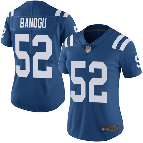 Nike Colts #52 Ben Banogu Royal Blue Team Color Women's Stitched NFL Vapor Untouchable Limited Jersey