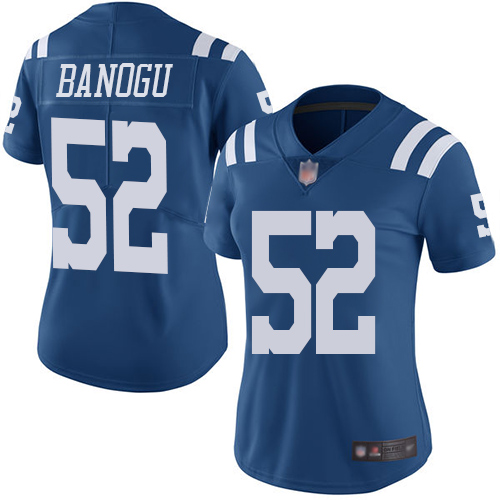 Nike Colts #52 Ben Banogu Royal Blue Women's Stitched NFL Limited Rush Jersey