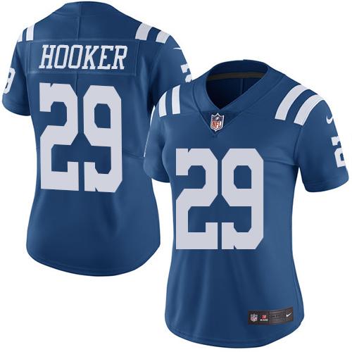 Nike Colts #29 Malik Hooker Royal Blue Women's Stitched NFL Limited Rush Jersey