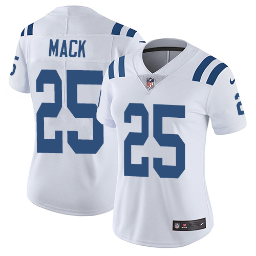 Nike Colts #25 Marlon Mack White Women's Stitched NFL Vapor Untouchable Limited Jersey