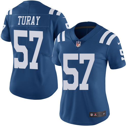 Nike Colts #57 Kemoko Turay Royal Blue Women's Stitched NFL Limited Rush Jersey