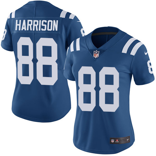 Nike Colts #88 Marvin Harrison Royal Blue Team Color Women's Stitched NFL Vapor Untouchable Limited Jersey