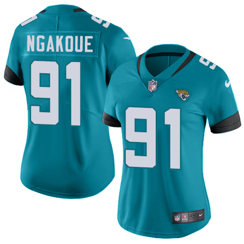 Nike Jaguars #91 Yannick Ngakoue Teal Green Alternate Women's Stitched NFL Vapor Untouchable Limited Jersey