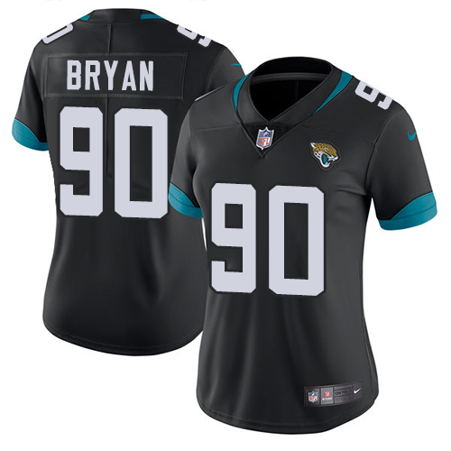 Nike Jaguars #90 Taven Bryan Black Team Color Women's Stitched NFL Vapor Untouchable Limited Jersey