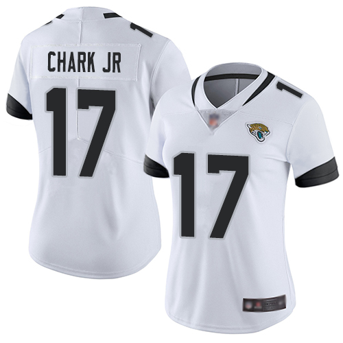 Nike Jaguars #17 DJ Chark Jr White Women's Stitched NFL Vapor Untouchable Limited Jersey