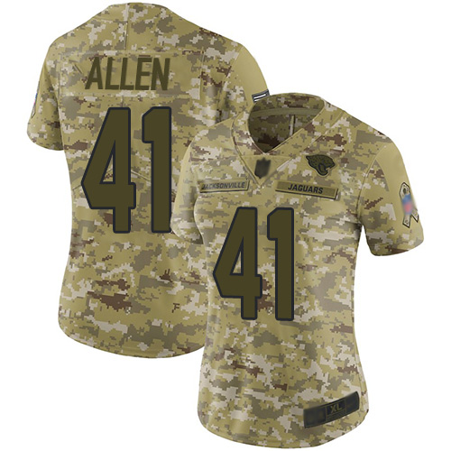 Nike Jaguars #41 Josh Allen Camo Women's Stitched NFL Limited 2018 Salute to Service Jersey
