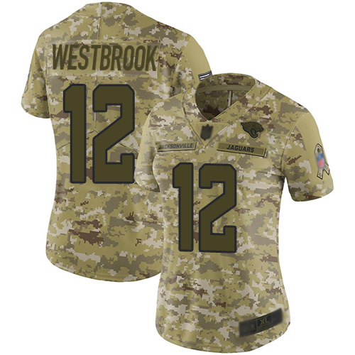 Nike Jaguars #12 Dede Westbrook Camo Women's Stitched NFL Limited 2018 Salute to Service Jersey
