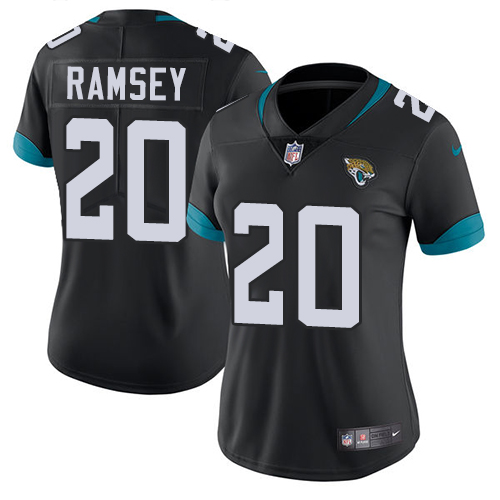 Nike Jaguars #20 Jalen Ramsey Black Team Color Women's Stitched NFL Vapor Untouchable Limited Jersey