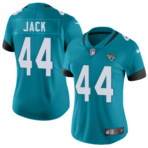 Nike Jaguars #44 Myles Jack Teal Green Alternate Women's Stitched NFL Vapor Untouchable Limited Jersey