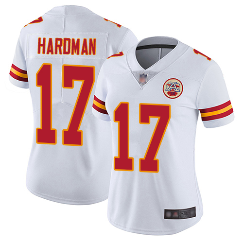 Nike Chiefs #17 Mecole Hardman White Women's Stitched NFL Vapor Untouchable Limited Jersey