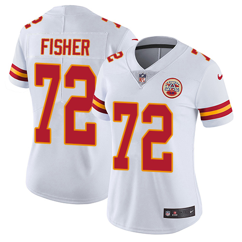 Nike Chiefs #72 Eric Fisher White Women's Stitched NFL Vapor Untouchable Limited Jersey
