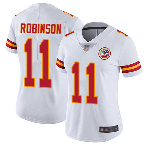 Nike Chiefs #11 Demarcus Robinson White Women's Stitched NFL Vapor Untouchable Limited Jersey