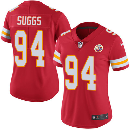 Nike Chiefs #94 Terrell Suggs Red Team Color Women's Stitched NFL Vapor Untouchable Limited Jersey