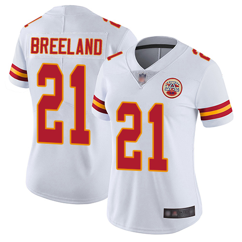 Nike Chiefs #21 Bashaud Breeland White Women's Stitched NFL Vapor Untouchable Limited Jersey