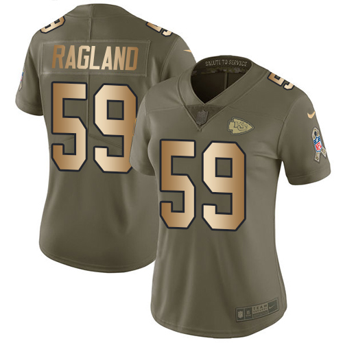 Nike Chiefs #59 Reggie Ragland Olive/Gold Women's Stitched NFL Limited 2017 Salute to Service Jersey