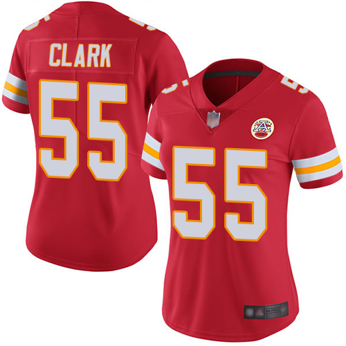 Nike Chiefs #55 Frank Clark Red Team Color Women's Stitched NFL Vapor Untouchable Limited Jersey