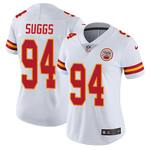 Nike Chiefs #94 Terrell Suggs White Women's Stitched NFL Vapor Untouchable Limited Jersey