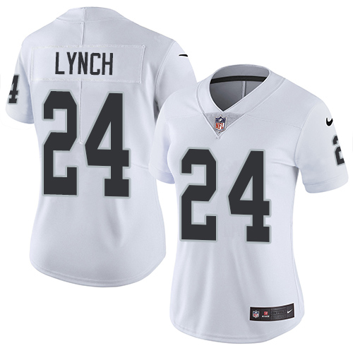 Nike Raiders #24 Marshawn Lynch White Women's Stitched NFL Vapor Untouchable Limited Jersey