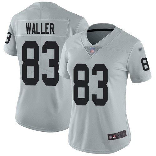 Nike Raiders #83 Darren Waller Silver Women's Stitched NFL Limited Inverted Legend Jersey