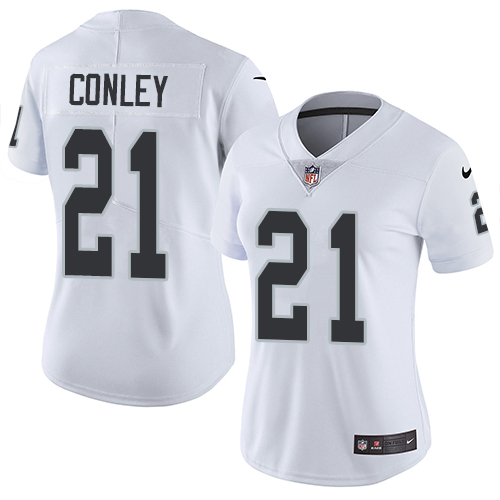 Nike Raiders #21 Gareon Conley White Women's Stitched NFL Vapor Untouchable Limited Jersey