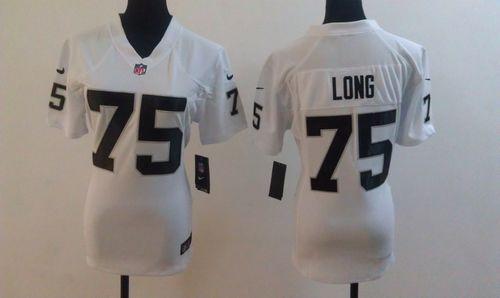 Nike Raiders #75 Howie Long White Women's Stitched NFL Elite Jersey