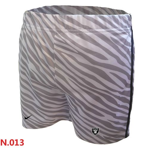 Women's Nike NFL Las Vegas Raiders Embroidered Team Logo Zebra Stripes Shorts