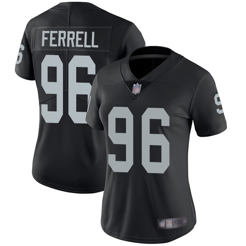 Nike Raiders #96 Clelin Ferrell Black Team Color Women's Stitched NFL Vapor Untouchable Limited Jersey