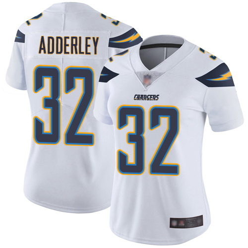 Nike Chargers #32 Nasir Adderley White Women's Stitched NFL Vapor Untouchable Limited Jersey