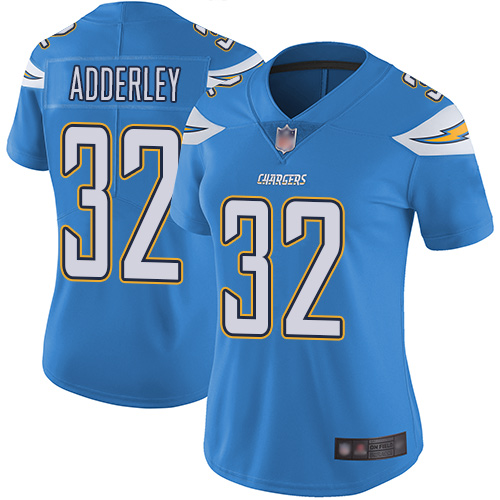 Nike Chargers #32 Nasir Adderley Electric Blue Alternate Women's Stitched NFL Vapor Untouchable Limited Jersey