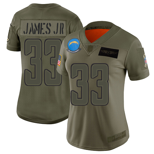 Nike Chargers #33 Derwin James Jr Camo Women's Stitched NFL Limited 2019 Salute to Service Jersey