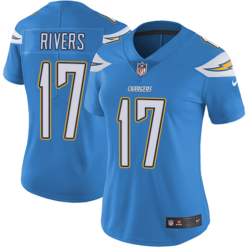 Nike Chargers #17 Philip Rivers Electric Blue Alternate Women's Stitched NFL Vapor Untouchable Limited Jersey