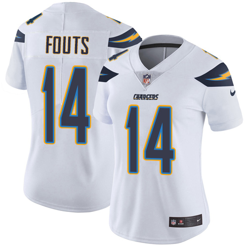 Nike Chargers #14 Dan Fouts White Women's Stitched NFL Vapor Untouchable Limited Jersey